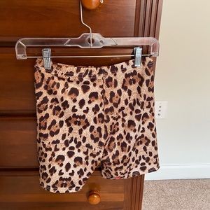 Cheetah biker shorts